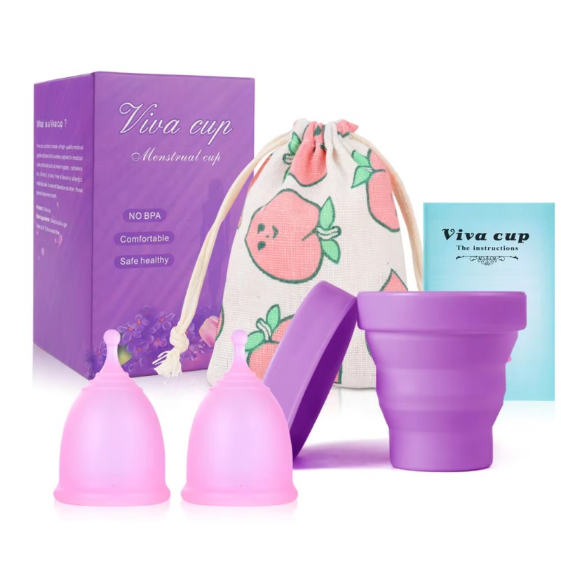 Menstrual Cup Silicone - Copo menstrual de silicone esterilizador de