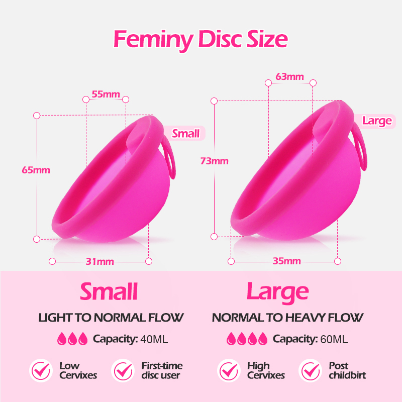 10 Peças Feminy Period Disc, D - Menstrual Cup Silicone avaliação e preço