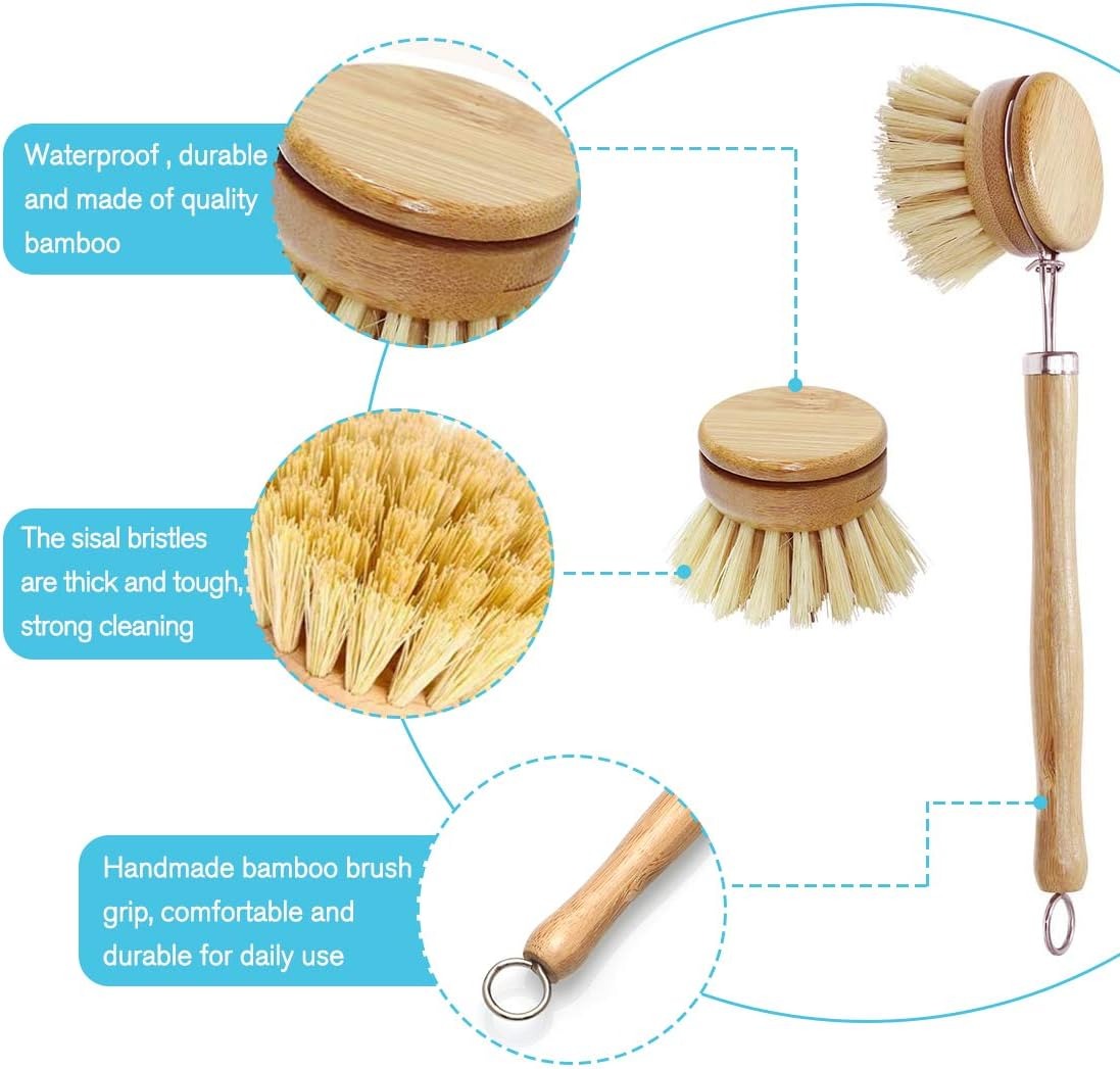 Escovas de bambu para cozinha, - Dish Brush Bamboo avaliação e preço